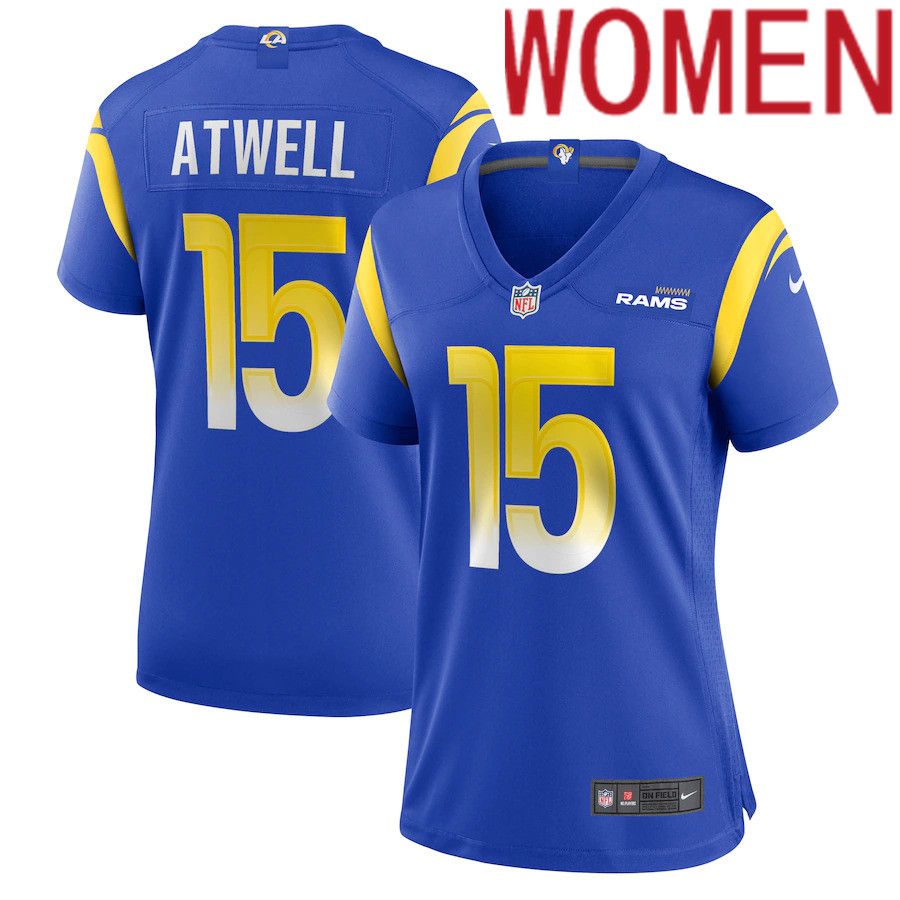 Women Los Angeles Rams #15 Tutu Atwell Nike Royal Game Player NFL Jersey->women nfl jersey->Women Jersey